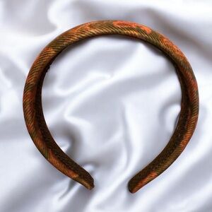 Etro Brown and Red Textured Headband